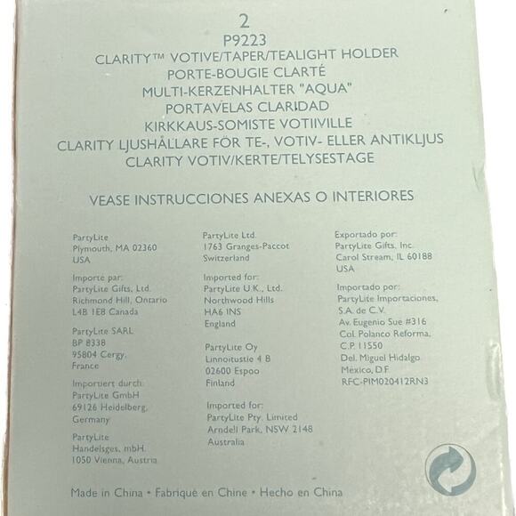 PARTYLITE “CLARITY” SET OF 3 TAPER/TEALIGHT HOLDERS NIB - Picture 6 of 13